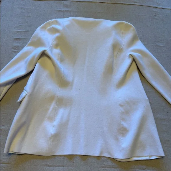 Vintage Lauren Ralph Lauren Women’s Winter Ivory Cotton Knit Blazer - Picture 10 of 10